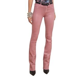 L'AGENCE Womens Jeans Size 29 Mauve Rose Coated Ruth Straight Leg Raw Hem New